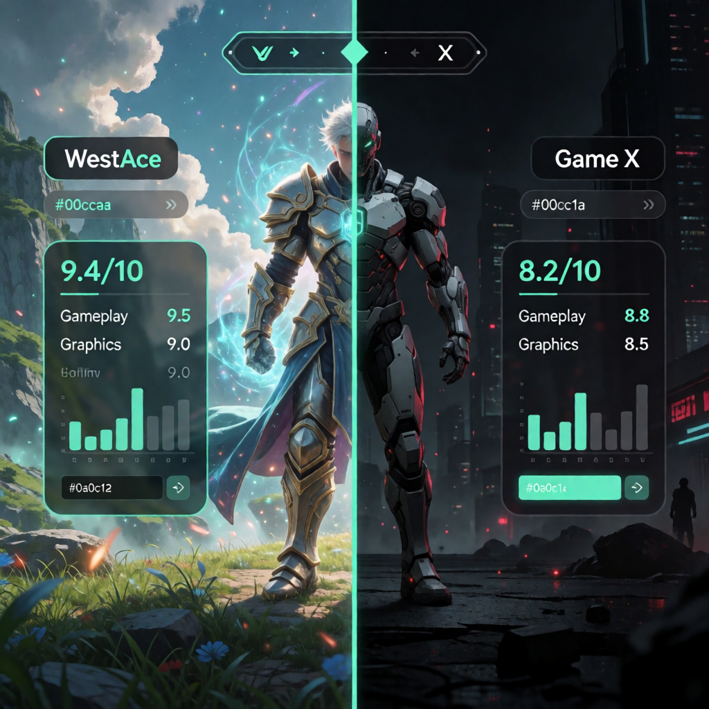 WestAce hero score graphic
