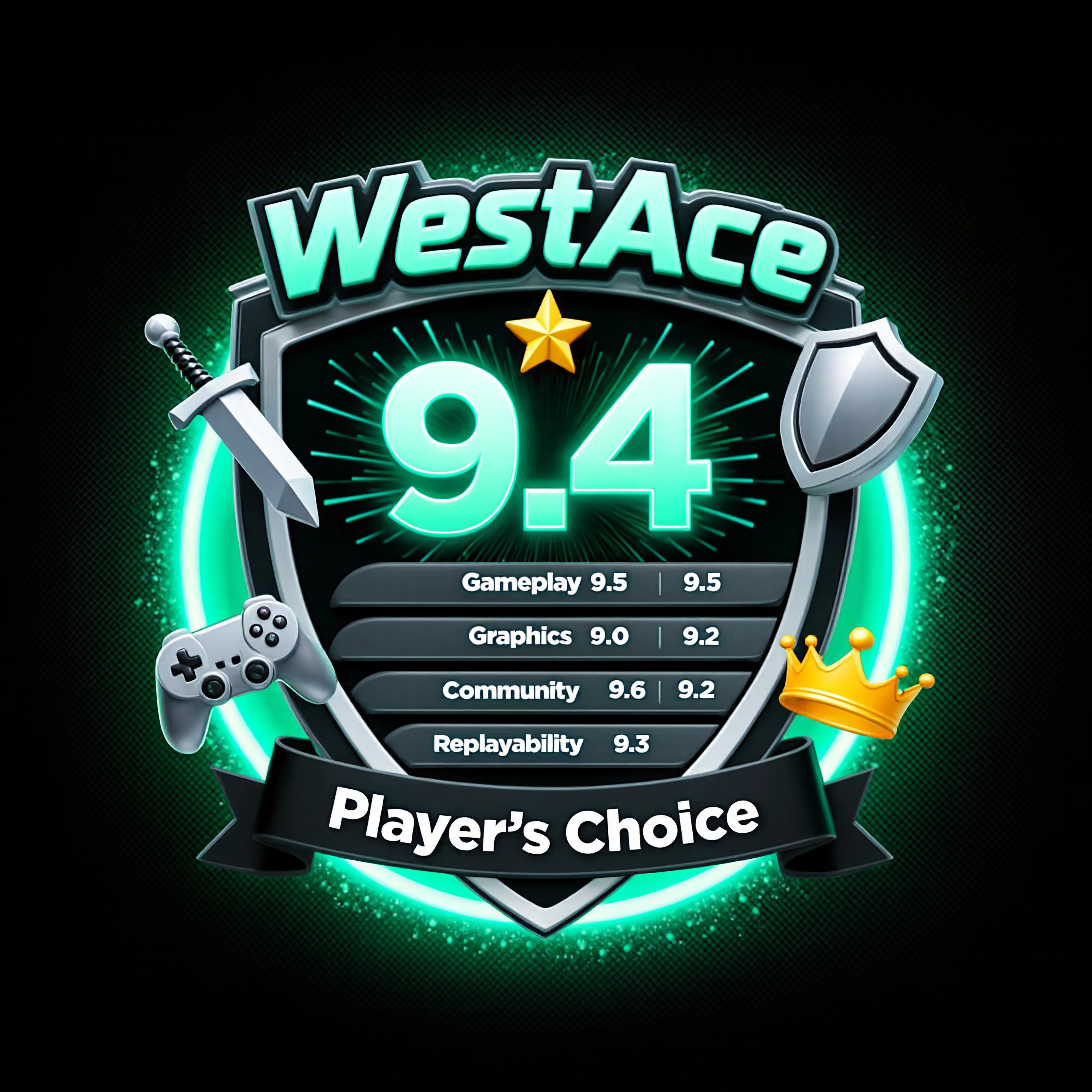 WestAce vs competitor split screen with stat overlays